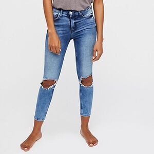 Free People Busted Knee Skinny Jeans